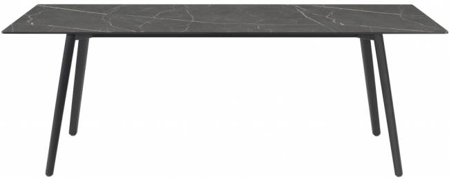 Стол ламинированный Squid черный, черный мрамор Сахара 2090х1000х730 мм