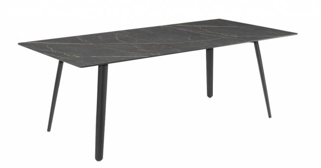 Стол ламинированный Squid черный, черный мрамор Сахара 2090х1000х730 мм