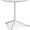 Стол ламинированный обеденный Tripe Maxi белый, белый Ø800х740 мм
