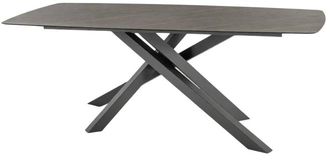 Стол ламинированный обеденный Milo антрацит, темно-серый 2050х1050х750 мм