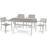 Алюминиевый стол AROMA, 150 см, светло-серый