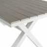 Алюминиевый стол AROMA, 150 см, светло-серый