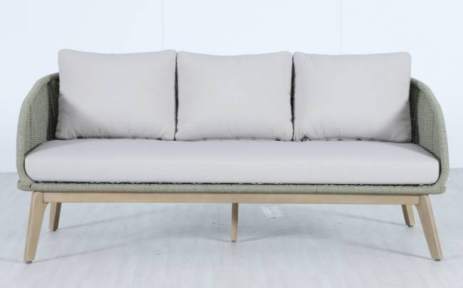 Диван деревянный трехместный Madrague светлый тик, бежевый 1860х803х774 мм Диван деревянный трехместный Madrague светлый тик, бежевый 1860х803х774 мм