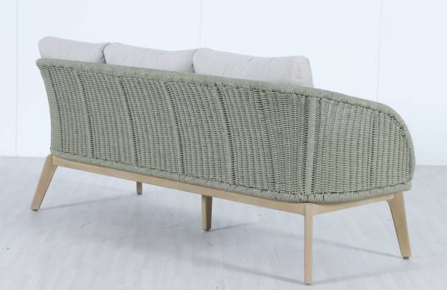 Диван деревянный трехместный Madrague светлый тик, бежевый 1860х803х774 мм Диван деревянный трехместный Madrague светлый тик, бежевый 1860х803х774 мм