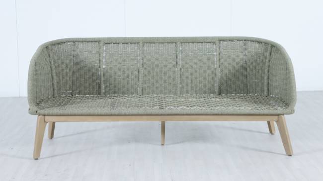 Диван деревянный трехместный Madrague светлый тик, бежевый 1860х803х774 мм Диван деревянный трехместный Madrague светлый тик, бежевый 1860х803х774 мм