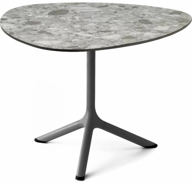 Столик ламинированный кофейный Tripe антрацит, зернистый 640х640х510 мм