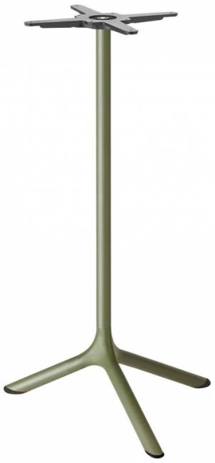 Стол ламинированный барный Tripe оливковый, кортен Ø600х1100 мм