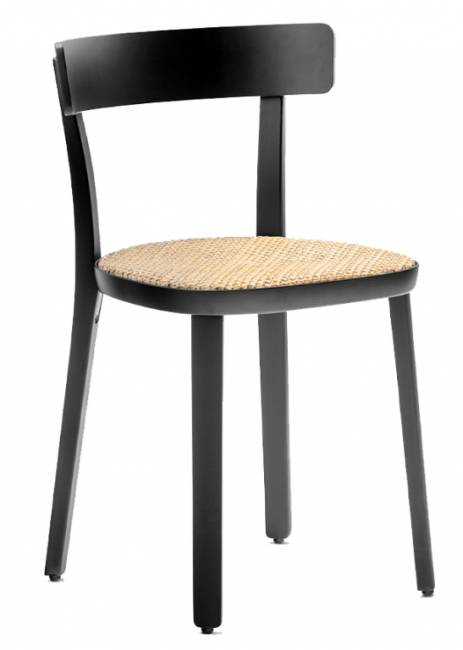 Стул деревянный Folk черный, черный ясень, натуральный 450х445х745 мм