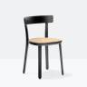 Стул деревянный Folk черный, черный ясень, натуральный 450х445х745 мм