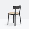 Стул деревянный Folk черный, черный ясень, натуральный 450х445х745 мм