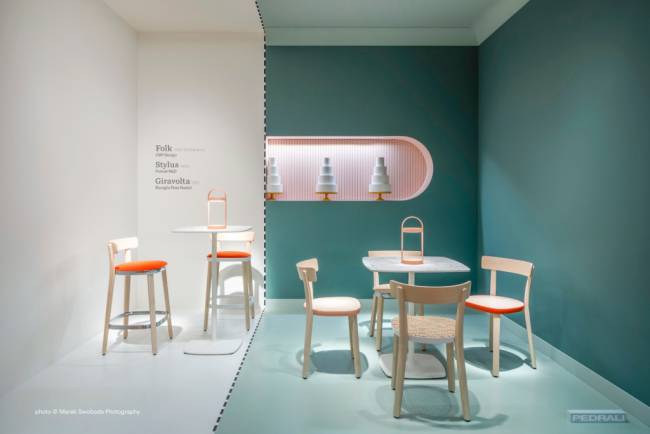 Стул деревянный Folk черный, черный ясень, натуральный 450х445х745 мм