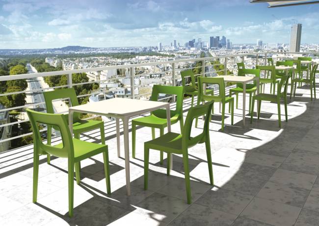 Стул пластиковый Lucca зеленый 420х490х820 мм