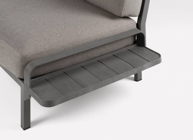 Столик пластиковый боковой Maximo Portaoggetti базальт 210х800х205 мм