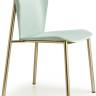 Стул деревянный Finn Metal Wood матовое золото, бук матовый аквамарин 480х530х780 мм