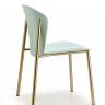 Стул деревянный Finn Metal Wood матовое золото, бук матовый аквамарин 480х530х780 мм