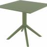 Стол пластиковый Sky Table 80 оливковый 800х800х740 мм