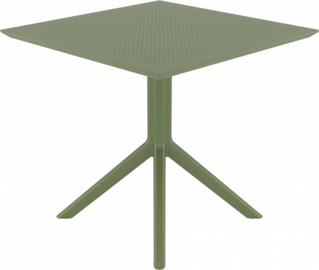 Стол пластиковый Sky Table 80 оливковый 800х800х740 мм