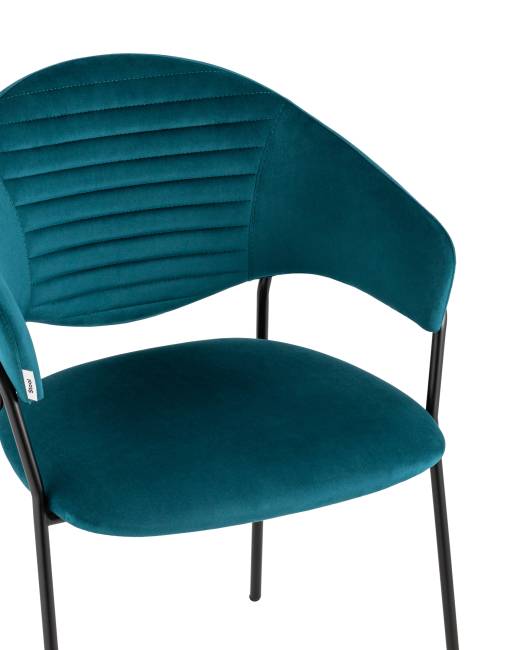 Стул Алексис велюр сине-зелёный