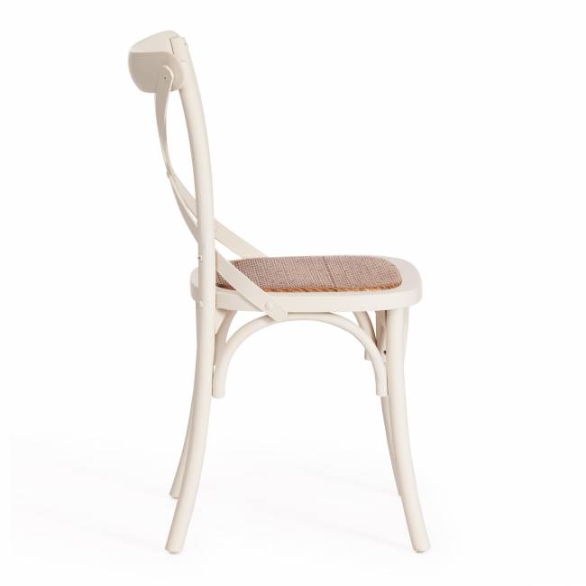 Стул CROSS (mod.CB2001) дерево вяз, 49.5*53.5*87, Белый (butter white) белый дерево вяз