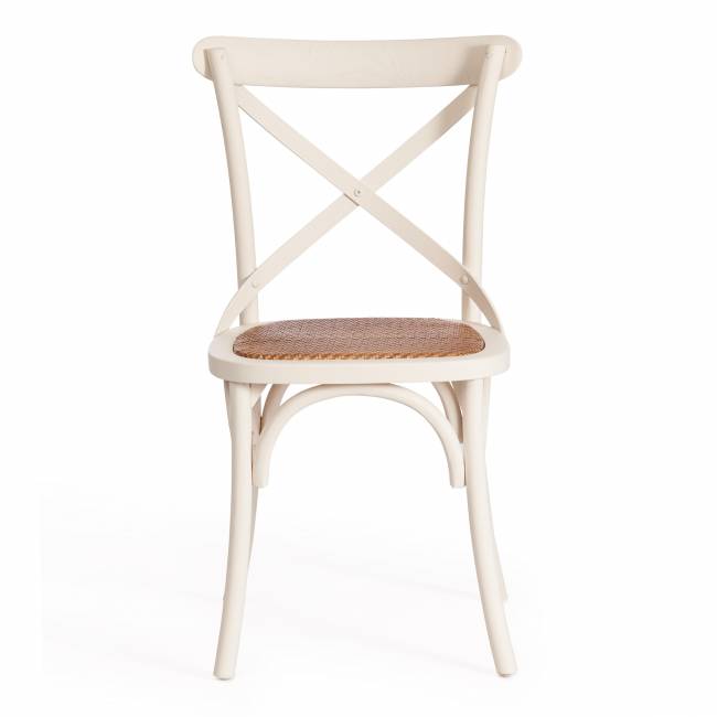Стул CROSS (mod.CB2001) дерево вяз, 49.5*53.5*87, Белый (butter white) белый дерево вяз