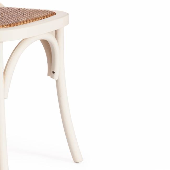 Стул CROSS (mod.CB2001) дерево вяз, 49.5*53.5*87, Белый (butter white) белый дерево вяз