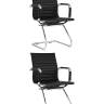 Кресло для посетителей TopChairs Visit черное 2 шт.
