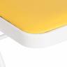 Стул складной FOLDER (mod. 3022G) yellow (желтый) / white (белый) каркас: металл, сиденье/спинка: экокожа
