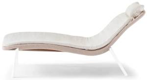 Лежак плетеный Leaf белый, светло-серый, бежевый 1720х750х760 мм