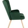 Кресло Хью велюр темно-зеленый