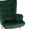 Кресло Хью велюр темно-зеленый
