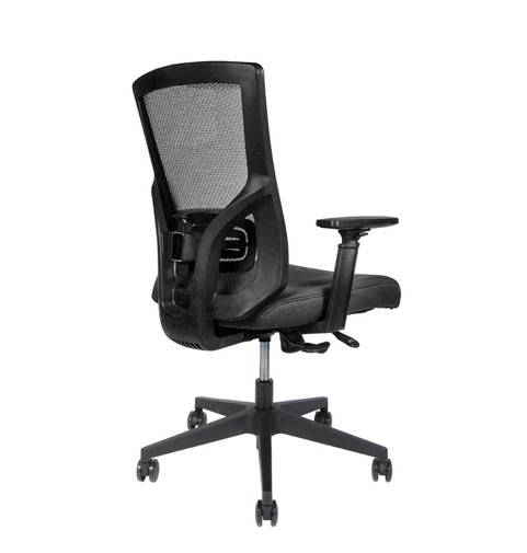 Кресло офисное / Гарда LB / черный пластик / черная сетка / черная ткань