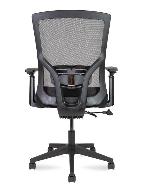 Кресло офисное / Гарда LB / черный пластик / черная сетка / черная ткань