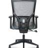 Кресло офисное / Гарда LB / черный пластик / серая сетка / серая ткань