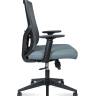 Кресло офисное / Гарда LB / черный пластик / серая сетка / серая ткань