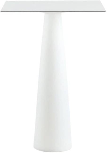 Стол из HPL пластика барный светящийся Hopla Lighting белый 790х790х1100 мм