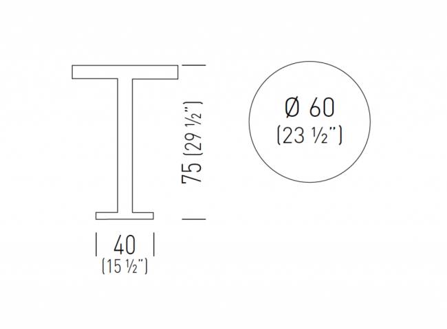 Стол пластиковый Tkitt BTK Ø600х750 мм Стол пластиковый Tkitt BTK Ø600х750 мм