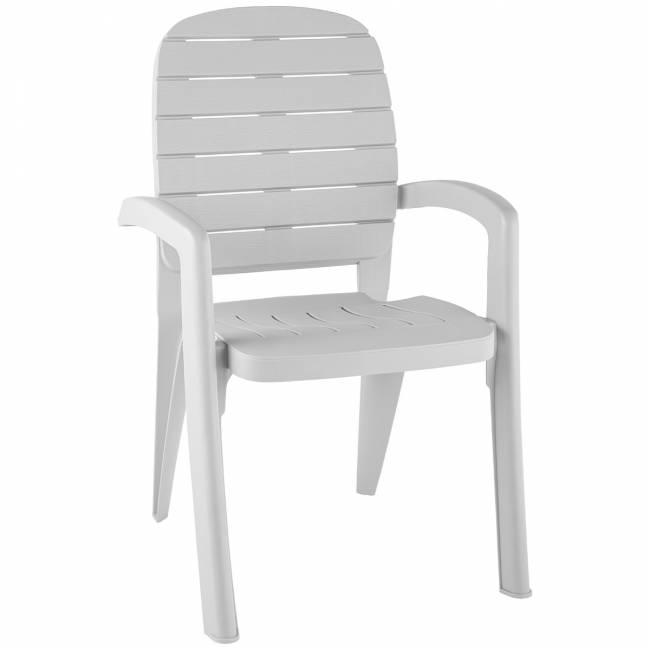 Кресло пластиковое Прованс белое