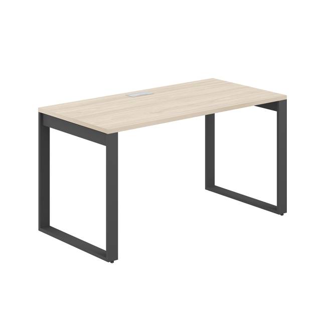 AG.106.AR.L.72.AN  / Стол 1600х700х750  / профиль О-образный: 70х20 антрацит; лючок: серебро; столешница: акация равелло