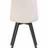 Стул обеденный DOBRIN ALEX SQUARE, черные матовые ножки, кремовая ткань (UF860-01B)