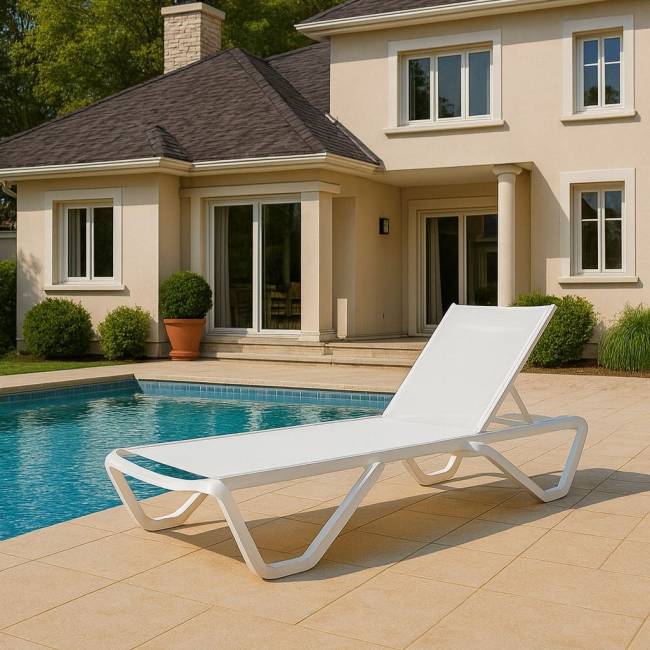 Шезлонг ENZO белый