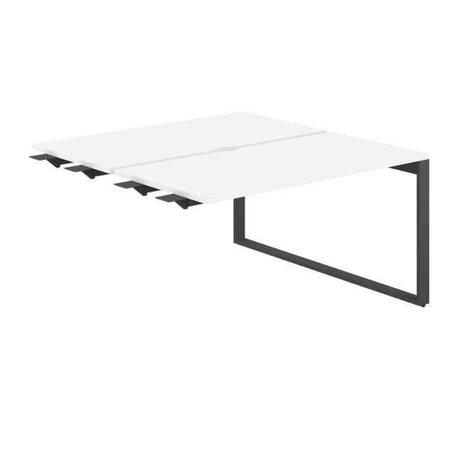 AG.157.WH.V.72.AN  / Рабочая станция комбо 1200х1638х750  / профиль О-образный: 70х20 антрацит; столешница с вырезом: белый