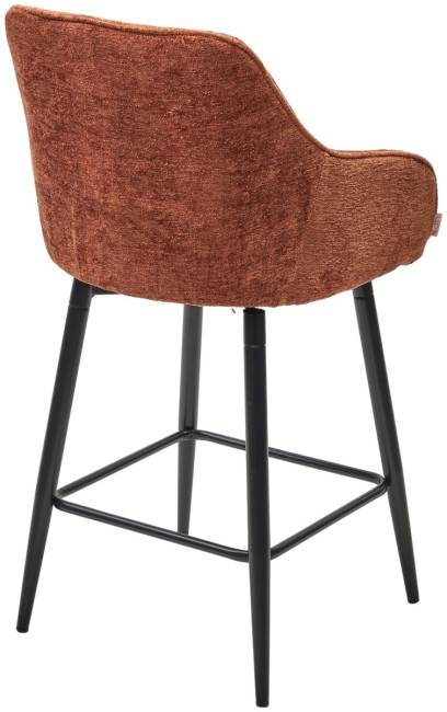 Полубарный стул ERYK 180 град. поворот. 3018-09 терракотовый, шенилл / черный каркас (H=67)