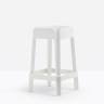 Табурет пластиковый полубарный Rubik белый 400х400х650 мм