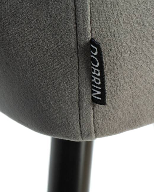 Набор 2 шт Стул обеденный DOBRIN ROBERT, черные матовые ножки, велюр V108-92 Антрацит