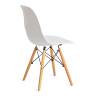 Стул Сindy Eames/Синди Имс (мод. 1801)/2 шт. в упаковке дерево бук/металл/сиденье пластик, 45х51х82см, белый  (Комплект из 2 шт.) белый дерево бук/металл/сиденье пластик