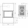 Камин STOCKHOLM низкий + топка N-20F Exclusive черная, 7кВт