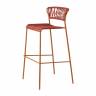 Стул полубарный плетеный Lisa Club терракотовый 500х500х880 мм