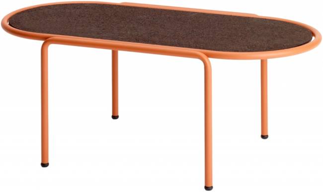 Столик кофейный металлический Dress Code терракотовый, черный 770х400х300 мм