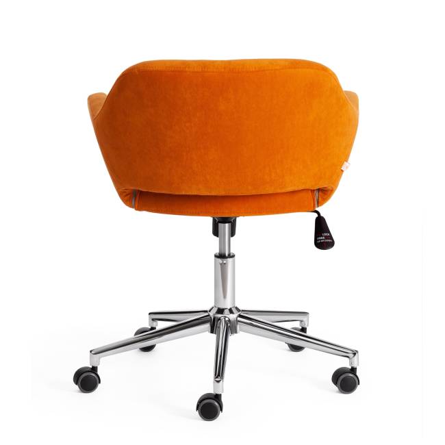 Кресло Модена/Modena хром флок , оранжевый, 18 оранжевый флок