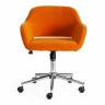 Кресло Модена/Modena хром флок , оранжевый, 18 оранжевый флок